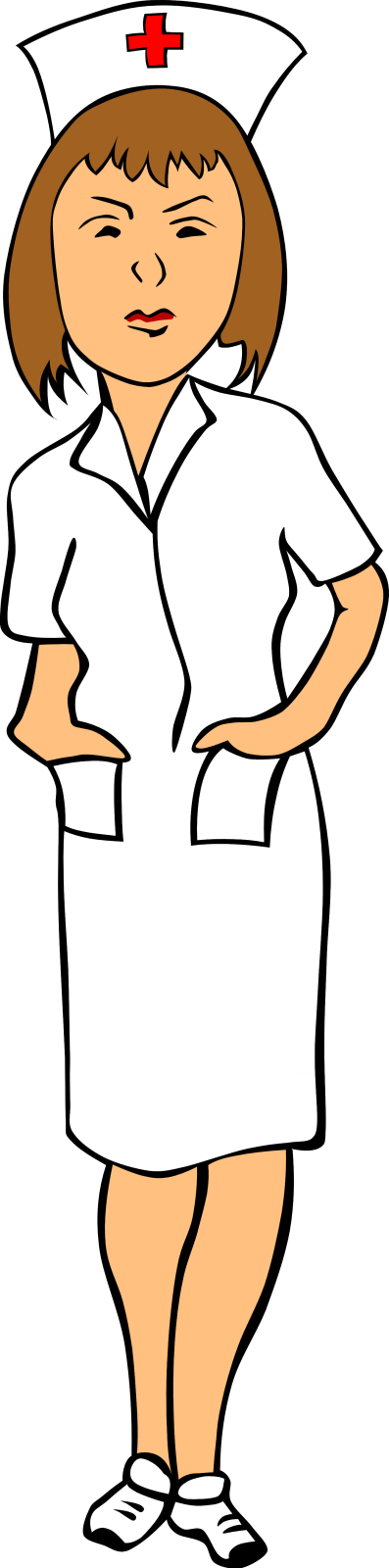a nurse with her hands on her hips