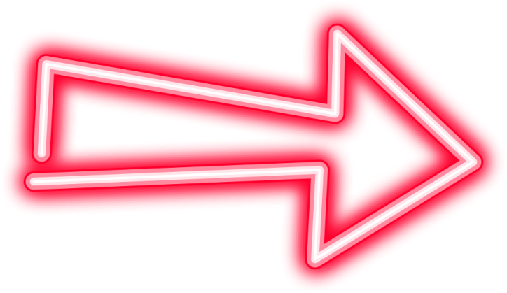 a red neon arrow pointing up to the right