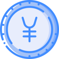 a coin with an yen symbol on it