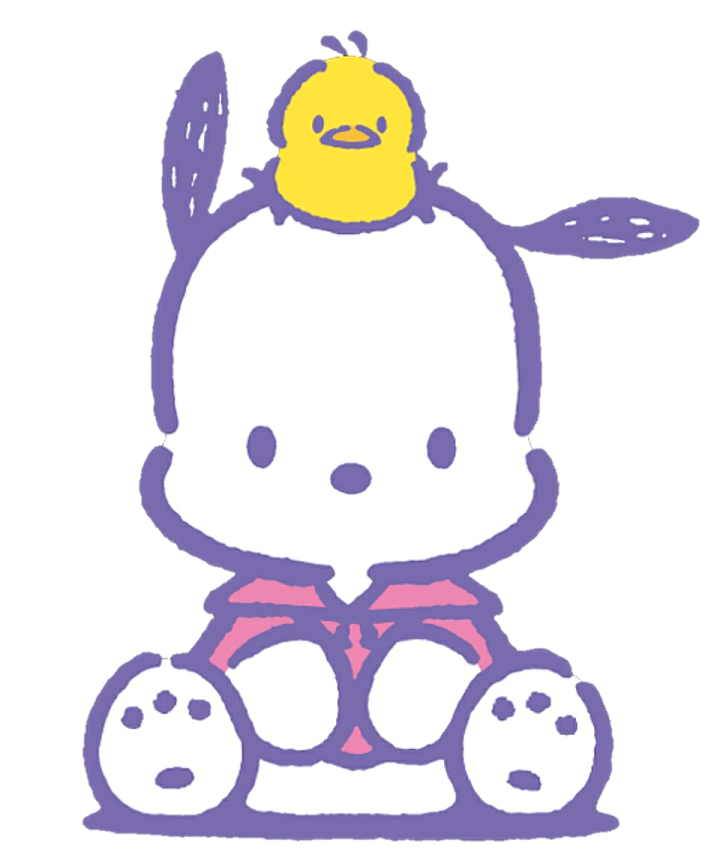 a hello kitty sitting on top of a pile of eggs