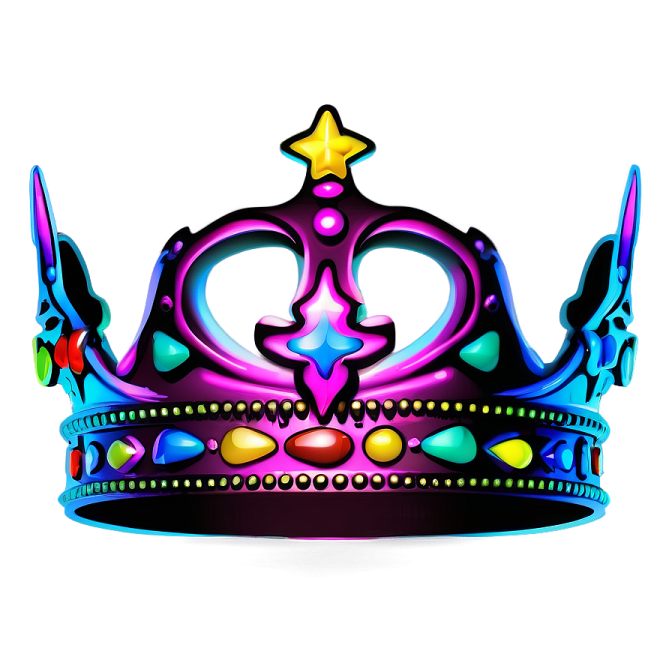 a colorful crown on a white background