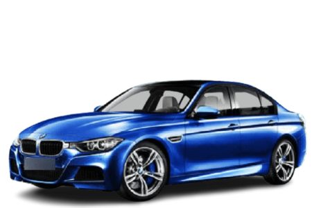 a blue car on a white background
