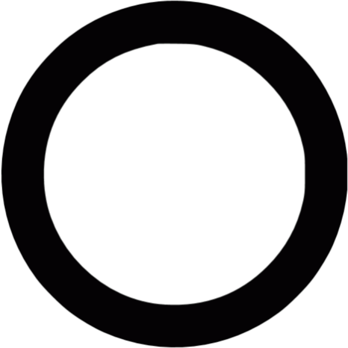a black circle on a white background