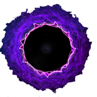 an image of a purple and black hole