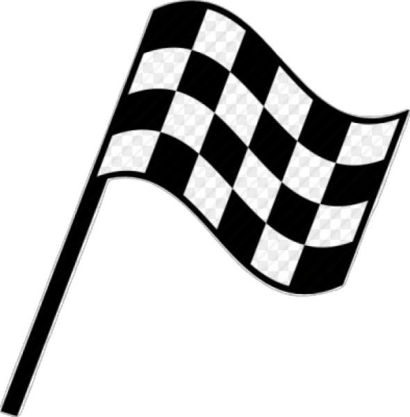 a black and white checkered flag