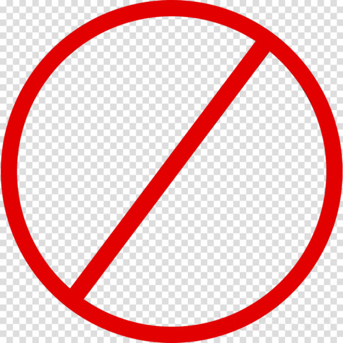 a red no symbol on a transparent background