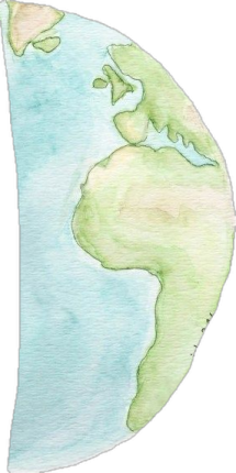 a watercolor drawing of the earth