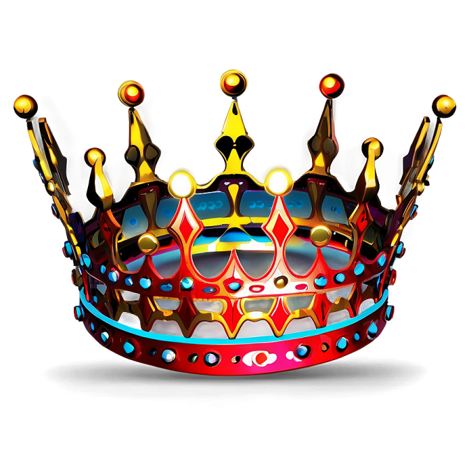 a colorful crown on a white background