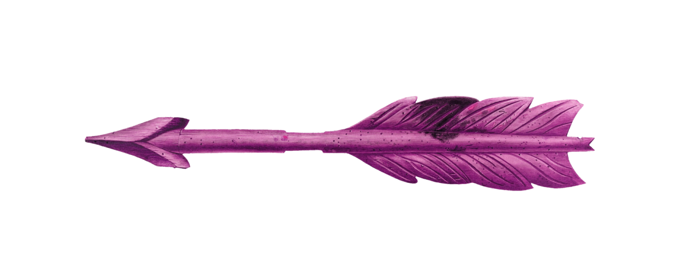 a purple arrow on a white background