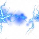 a blue lightning bolt on white background