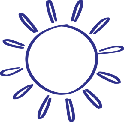 a drawing of a sun