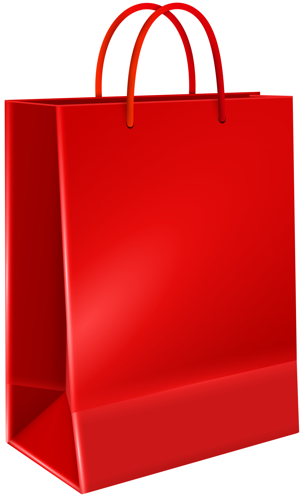 a red shopping bag