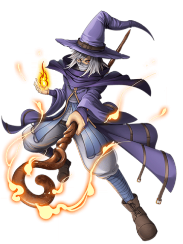 an image of a wizard flying through the air