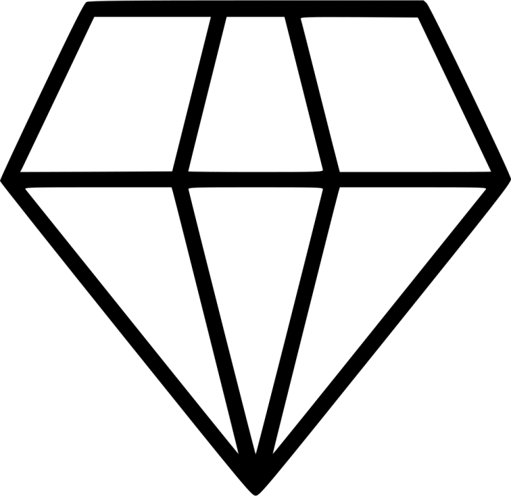 a black and white diamond