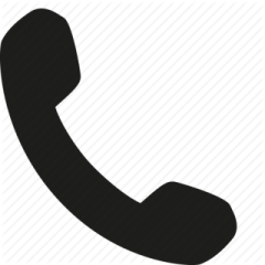 a black and white icon of a phone