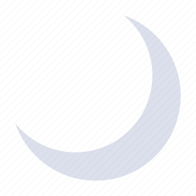 a crescent with the moon in the middle