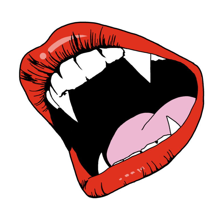 a woman's mouth with her tongue open