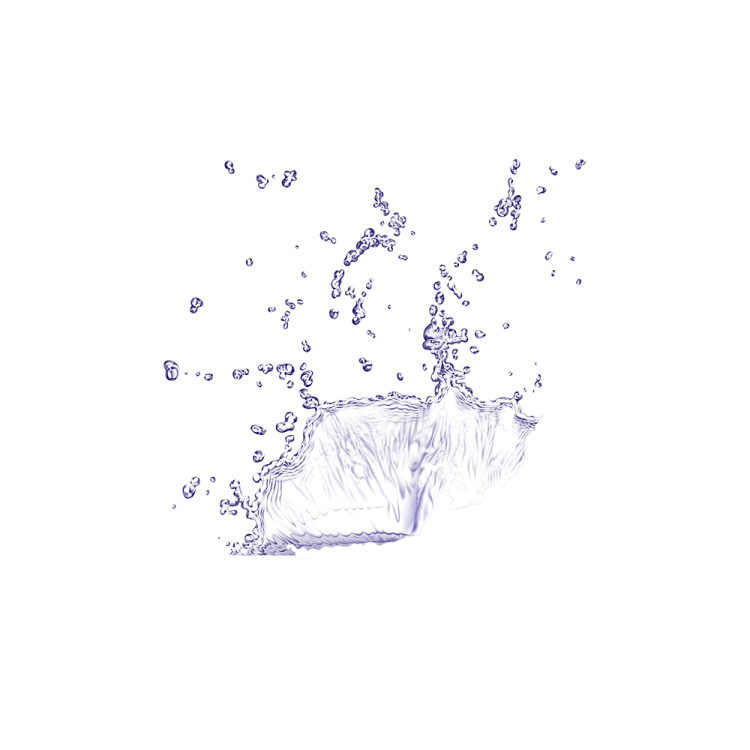 a water splash on a white background