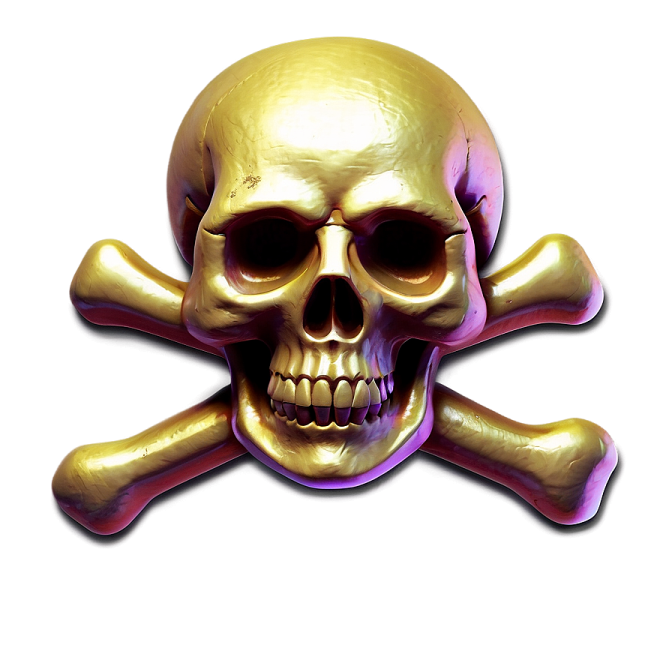 a skull and crossbones on a white background