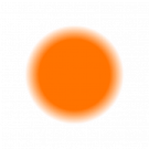 an orange circle on a white background