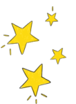 yellow stars on white background
