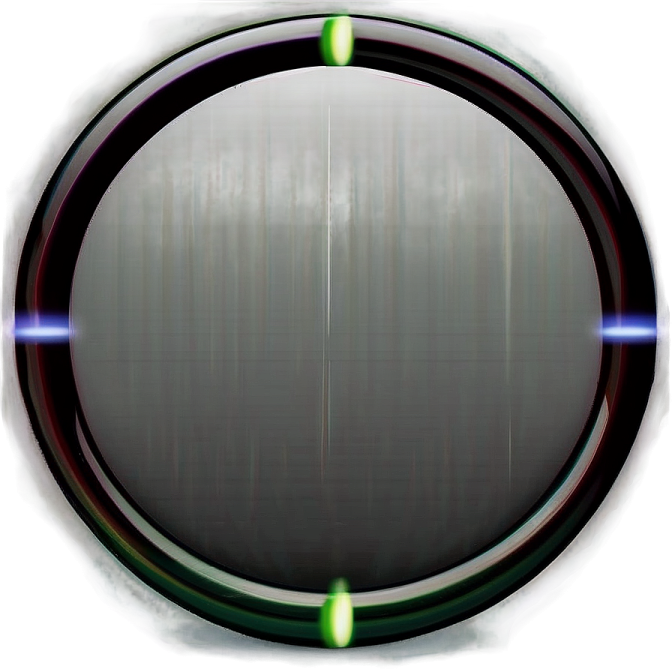 an image of a circular object with green lights