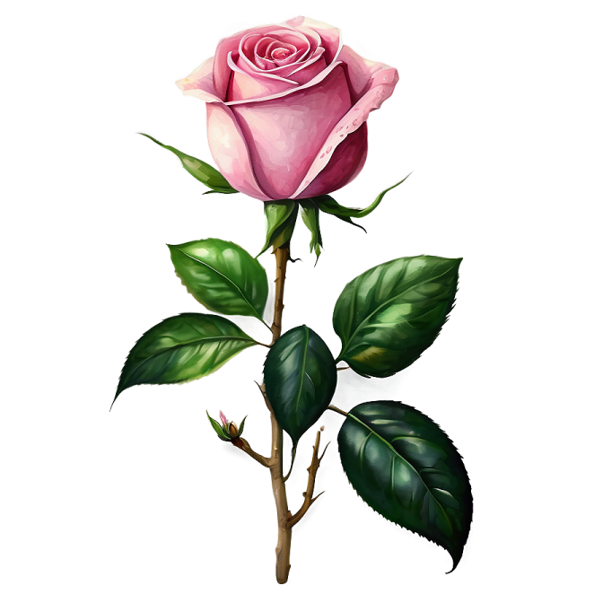 a pink rose on a white background