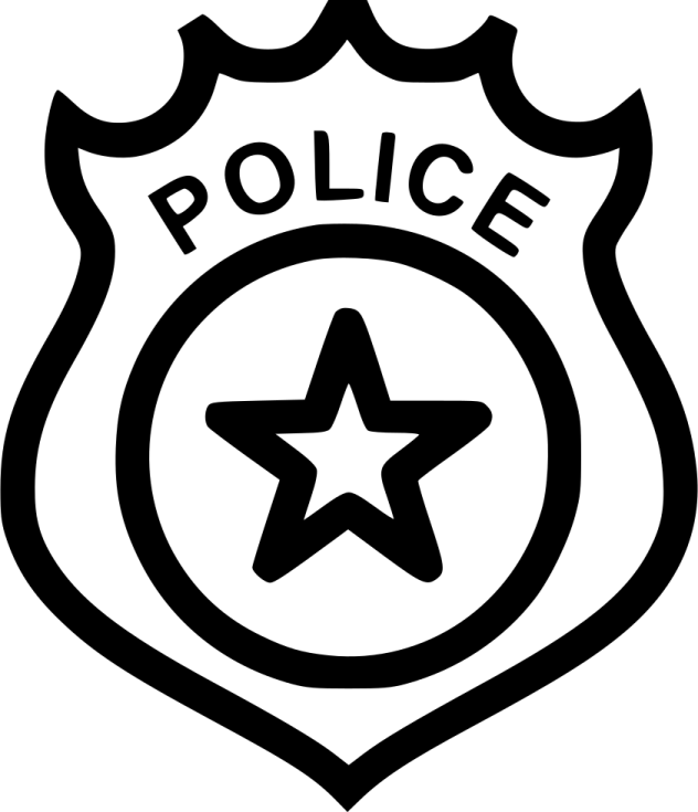 a police badge on a white background