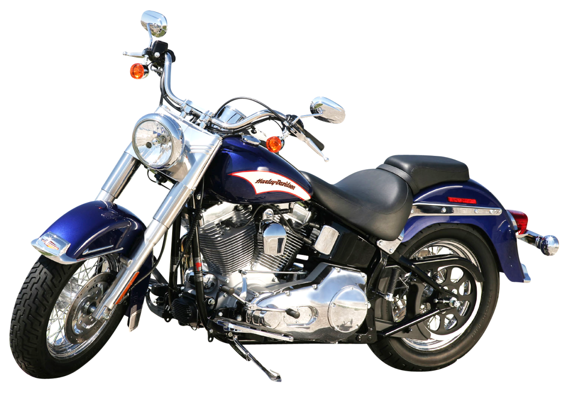 a blue and white motorcycle on a white background