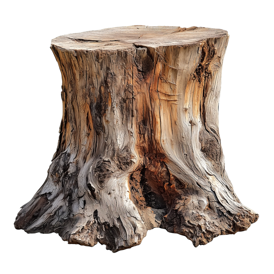 a piece of wood that looks like a tree stump