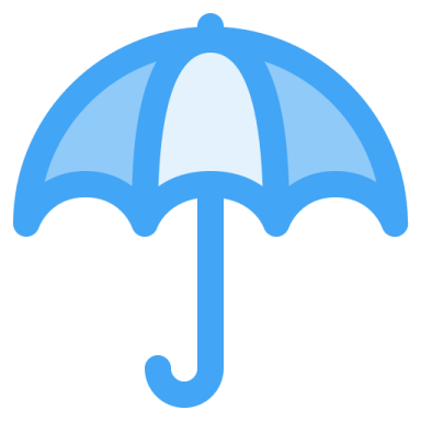 a blue umbrella