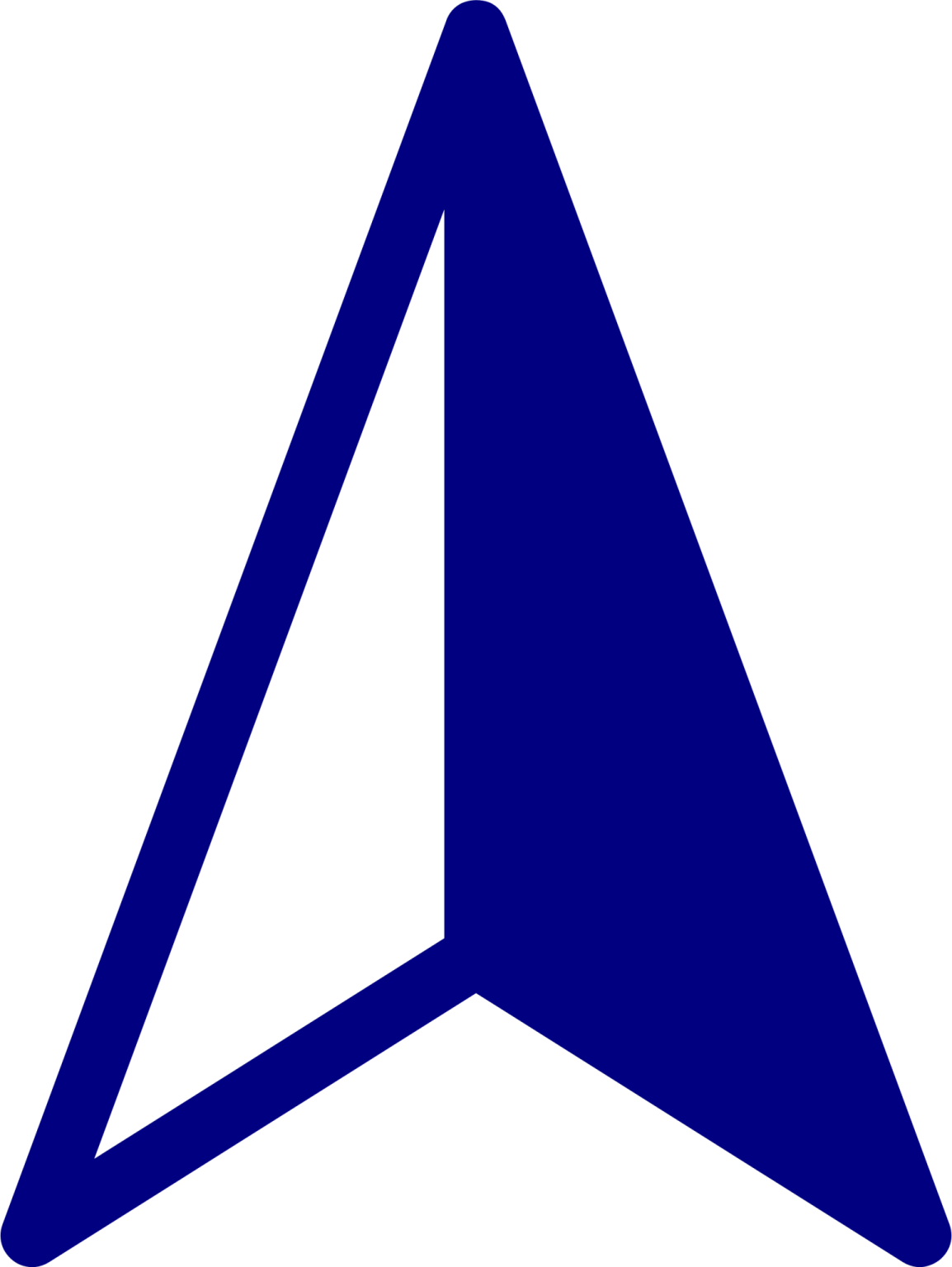 the blue triangle logo