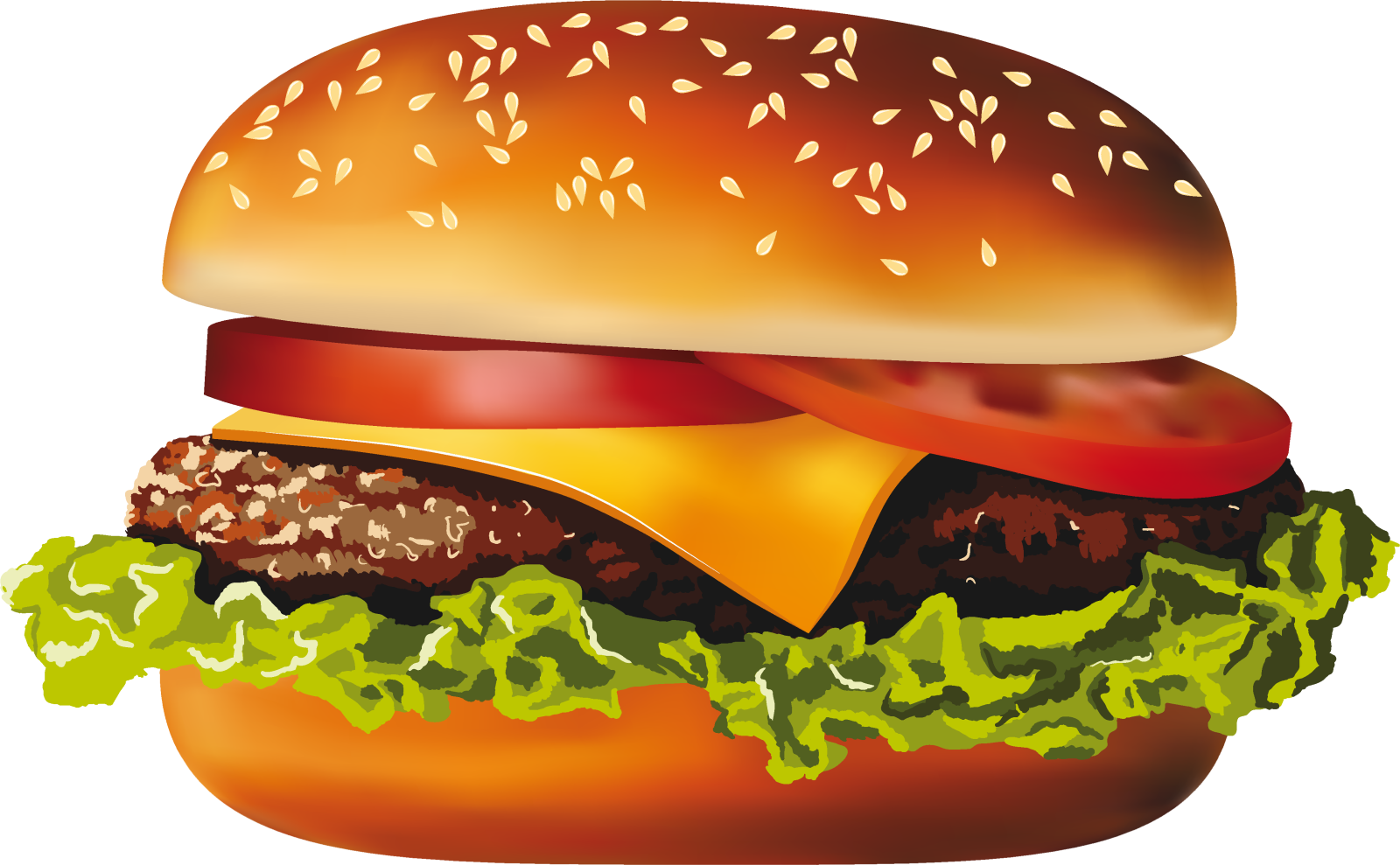 a big hamburger with lete and lettu