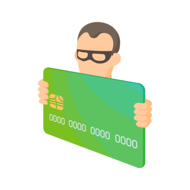 a man holding a credit card