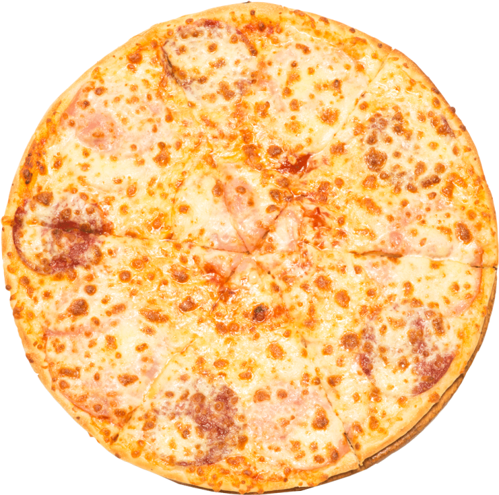a pizza with meat and cheese on it