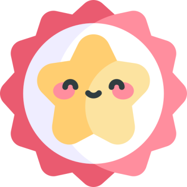a pink and yellow star in the center of a flower