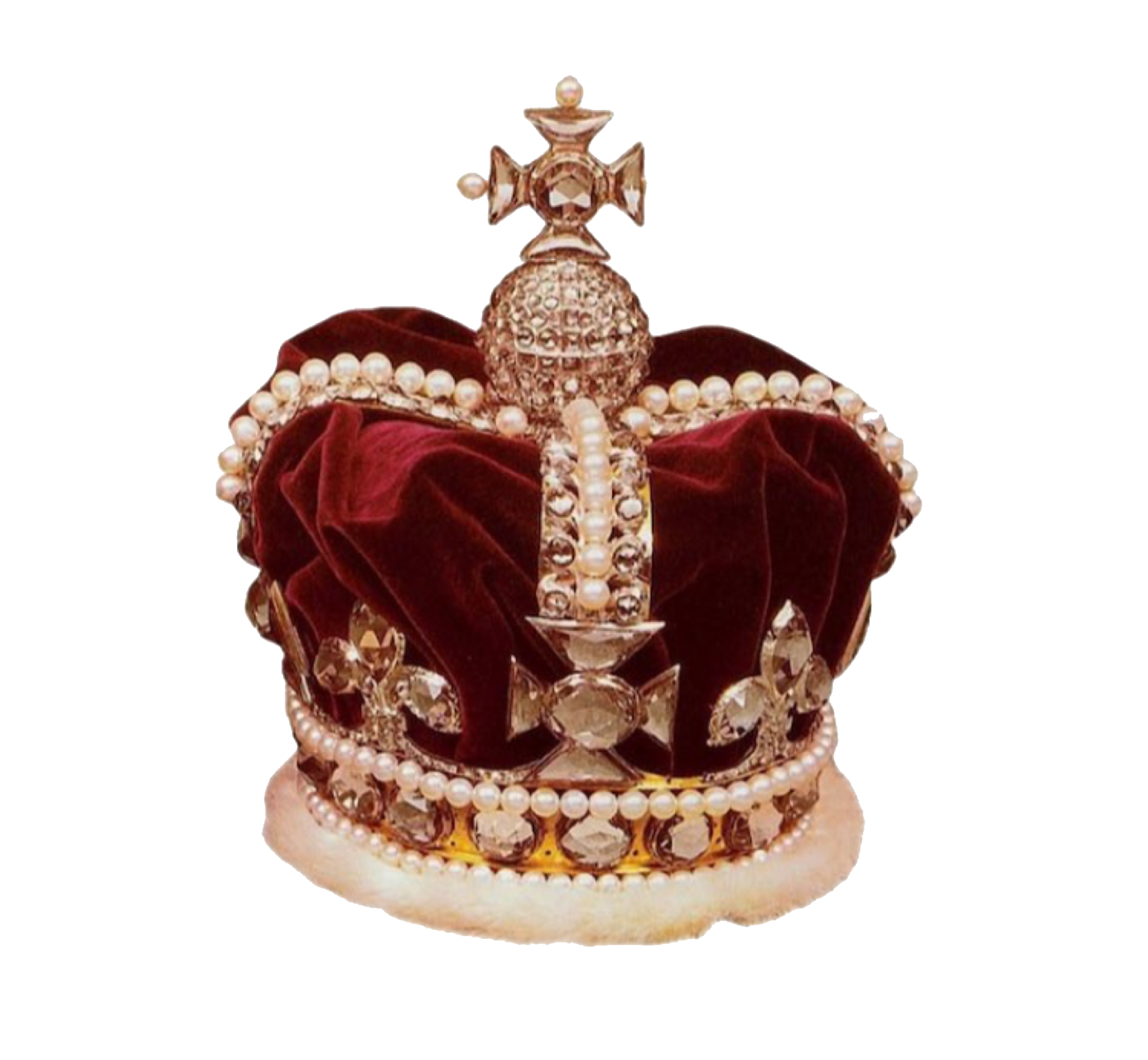a crown with pearls and jewels on it