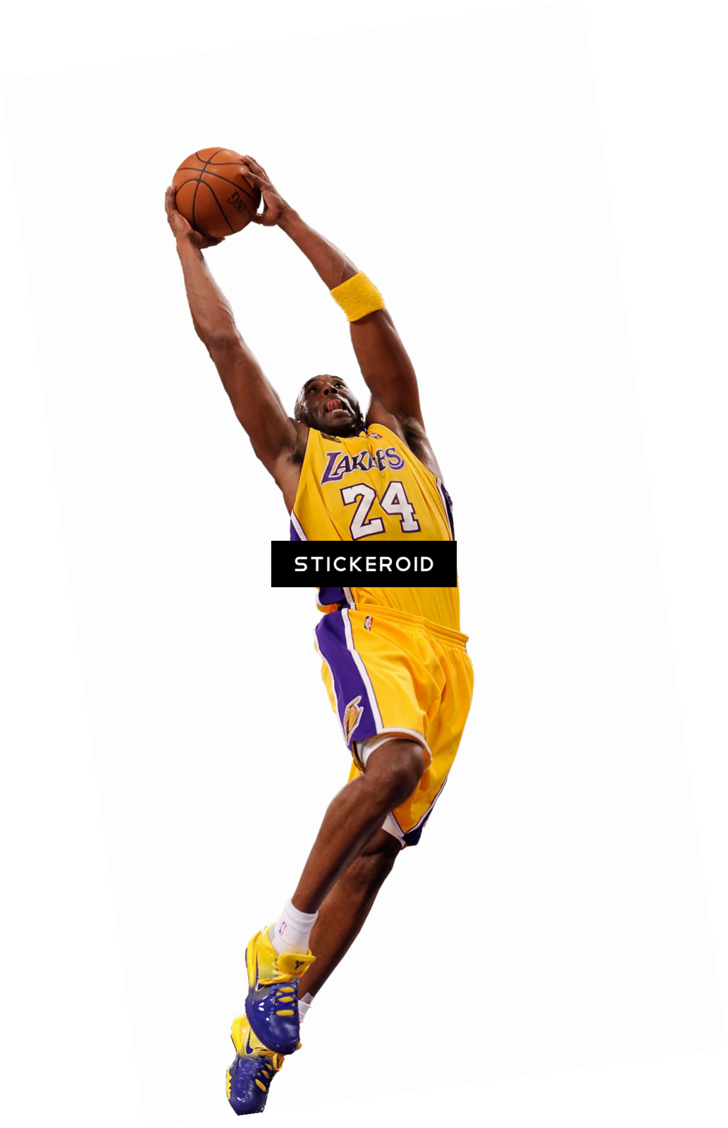 a basketball player jumping up in the air