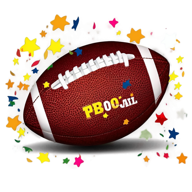 a football with stars around it