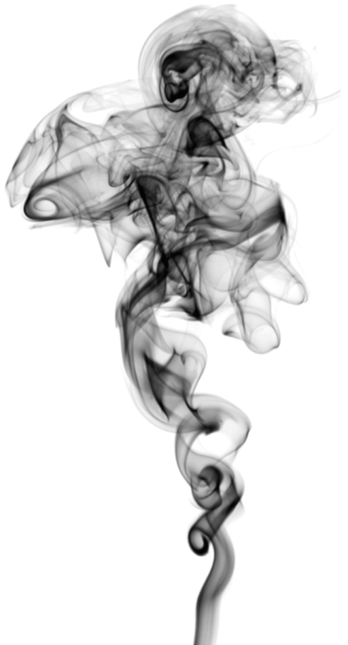 black smoke on a white background