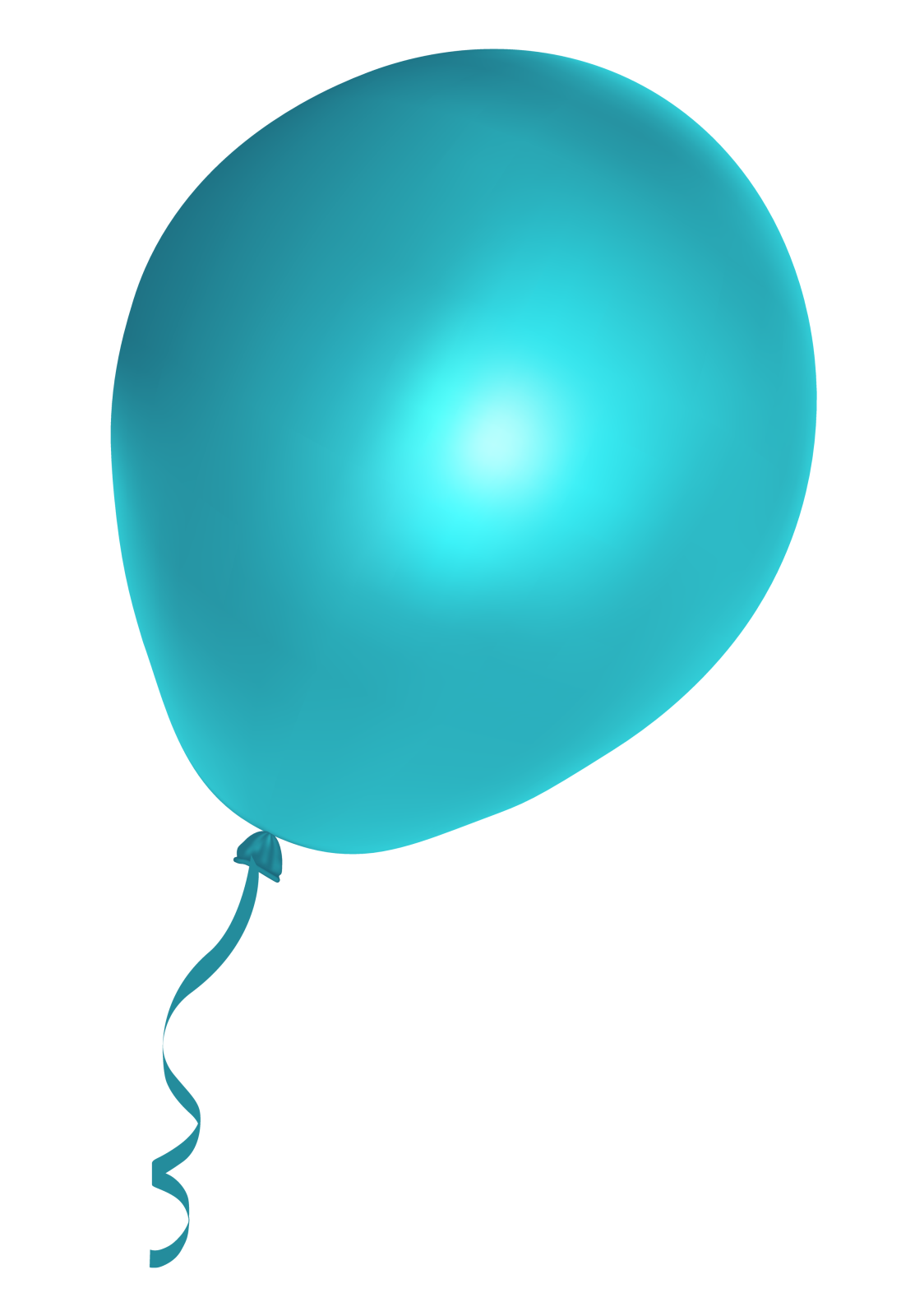 a blue balloon is floating in the air