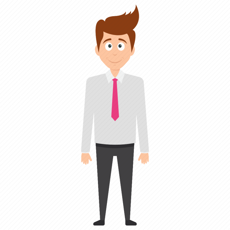 a man in a white shirt and red tie