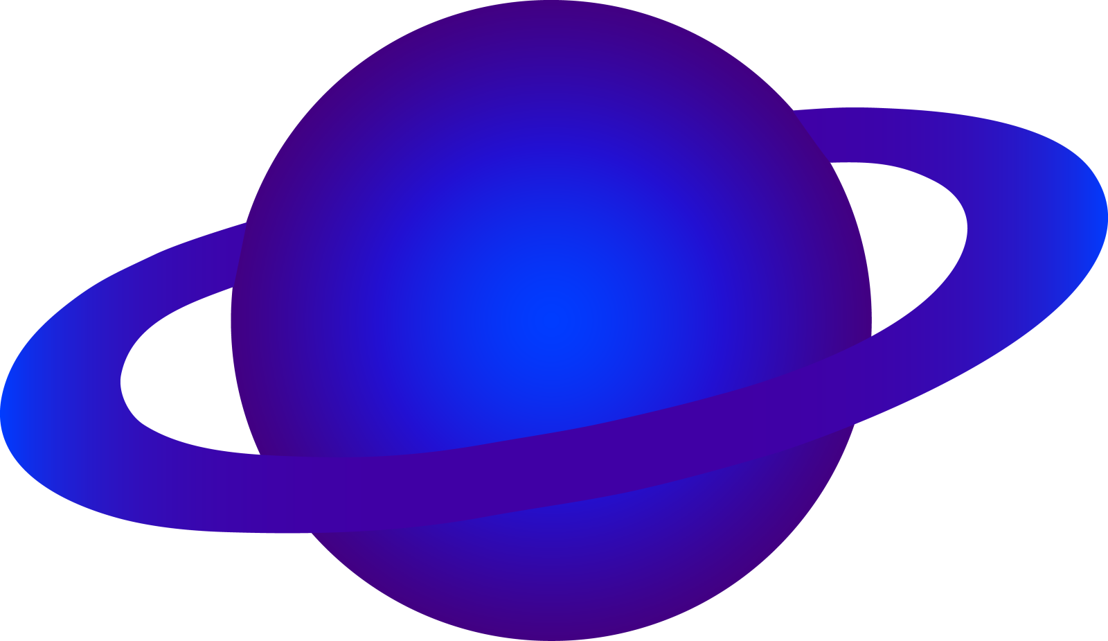an image of a blue saturn