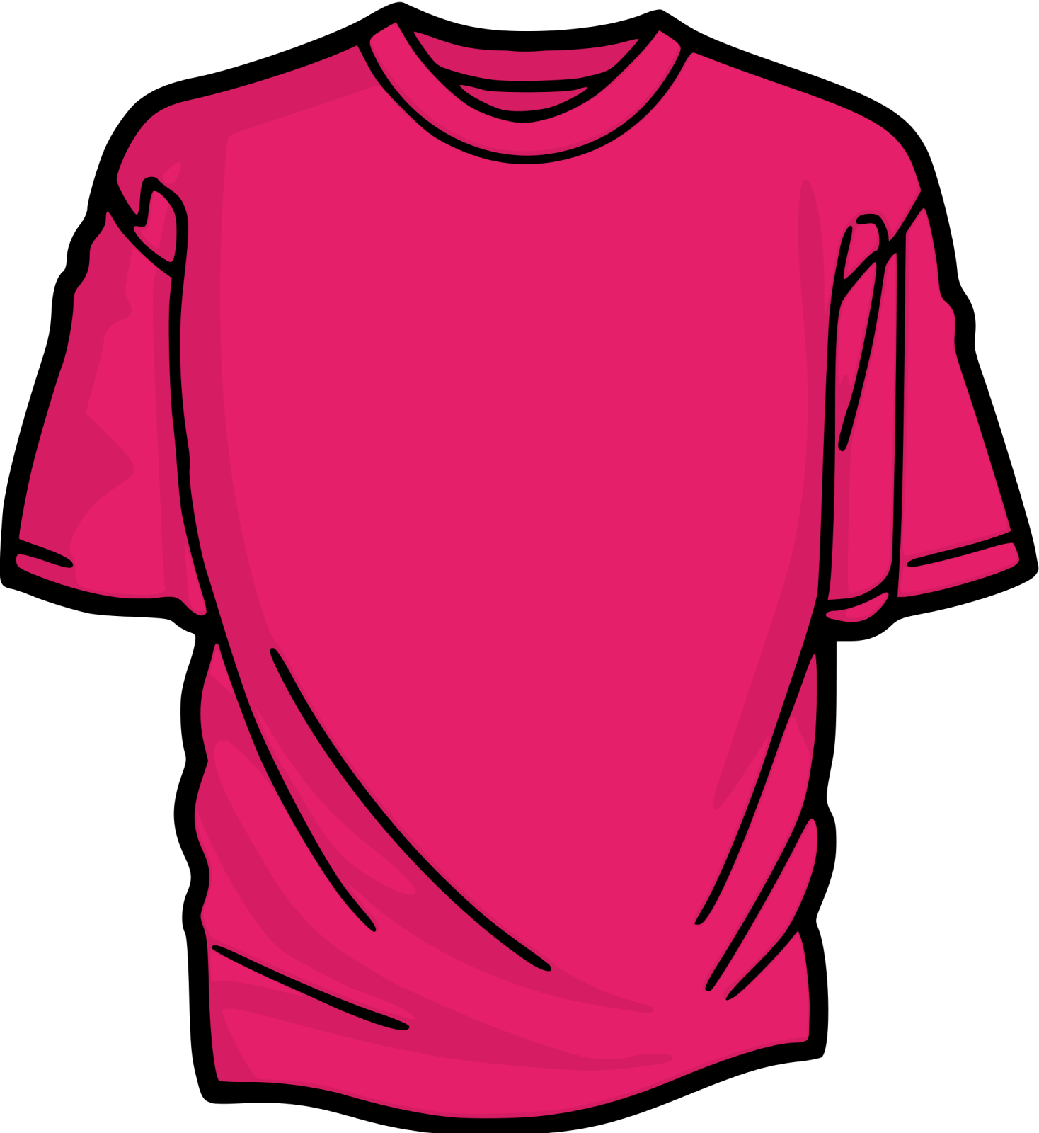 a pink t - shirt