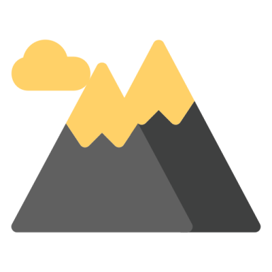 a mountain with a cloud above it