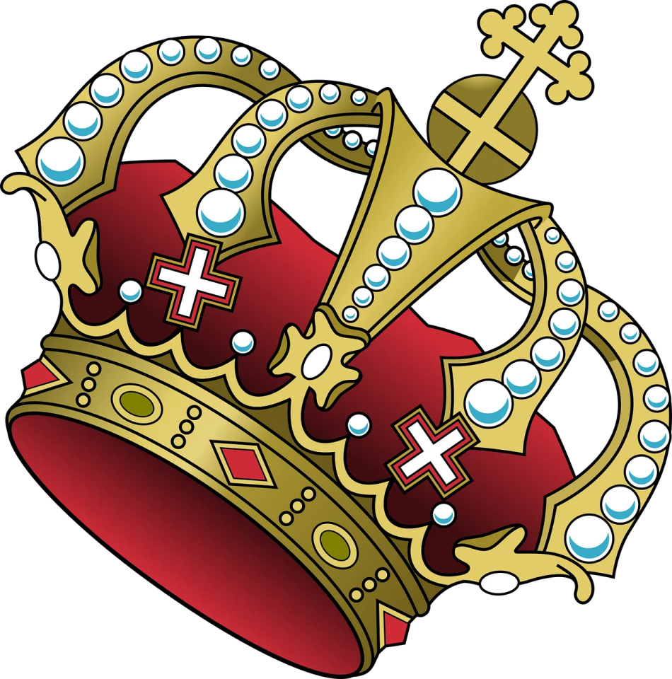 a crown with a cross on it