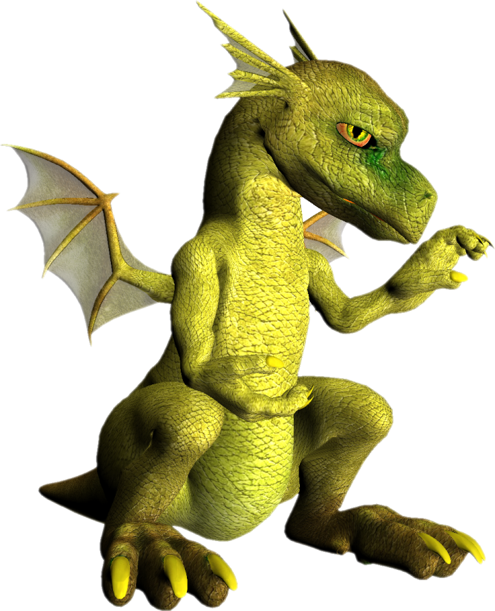 a green dragon sitting on top of a banana
