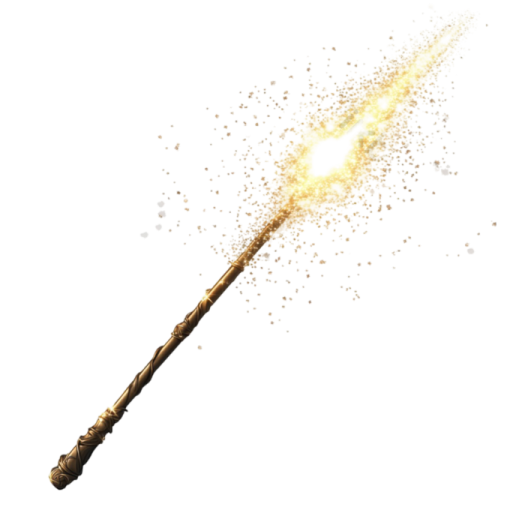 an image of a harry wand flying through the air
