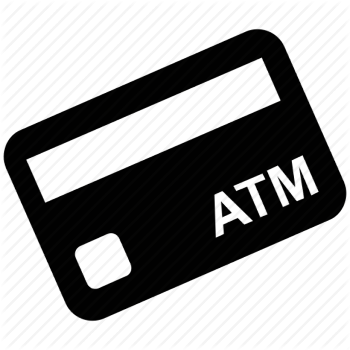 a credit card with the word atm