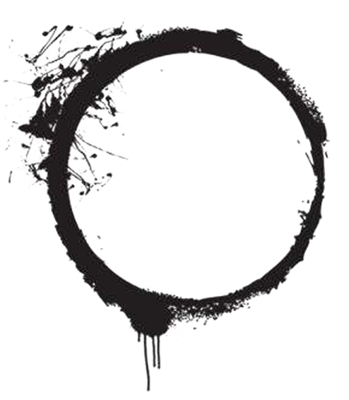 a black and white image of a circle